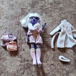 Purple Doll with Pink Outfit and Accessories